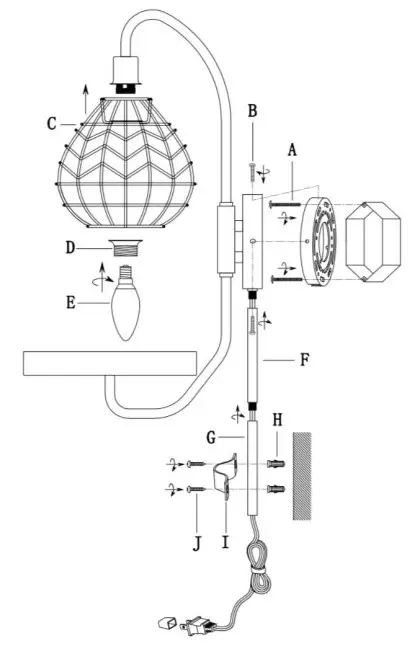 River of Goods 20600 Rhys 8.75 Inch Painted Black Colored Candlestick Wall Sconce