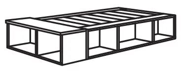 IKEA PLATSA Series Wardrobe with 8 Doors 3 Drawers - Bed