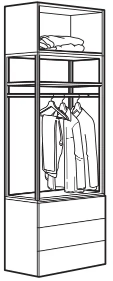 IKEA PLATSA Series Wardrobe with 8 Doors 3 Drawers - PLATSA 1