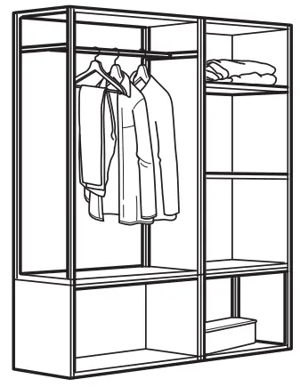 IKEA PLATSA Series Wardrobe with 8 Doors 3 Drawers - PLATSA 2