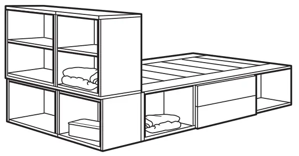 IKEA PLATSA Series Wardrobe with 8 Doors 3 Drawers - PLATSA 3