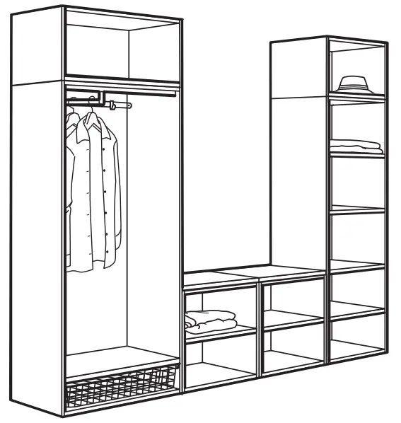 IKEA PLATSA Series Wardrobe with 8 Doors 3 Drawers - PLATSA