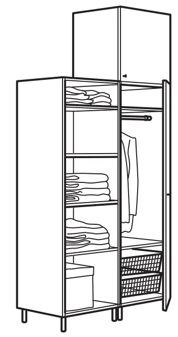 IKEA PLATSA Series Wardrobe with 8 Doors 3 Drawers - Shopping list