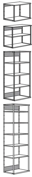IKEA PLATSA Series Wardrobe with 8 Doors 3 Drawers - deep4