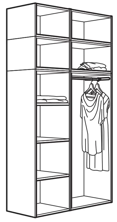 IKEA PLATSA Series Wardrobe with 8 Doors 3 Drawers - made 1