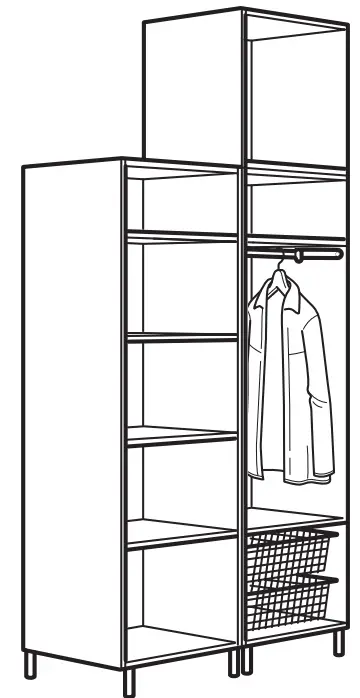 IKEA PLATSA Series Wardrobe with 8 Doors 3 Drawers - made 2