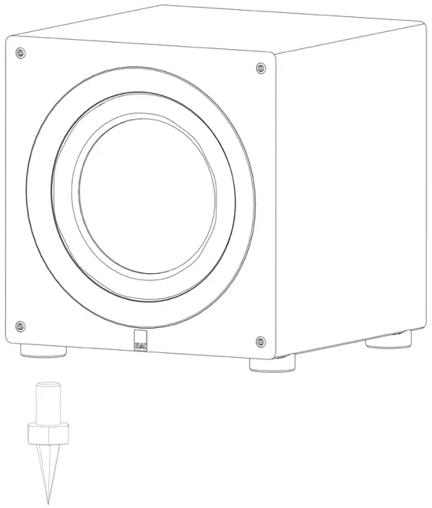 ELAC RS700 Reference Series Subwoofer - Spike Installation