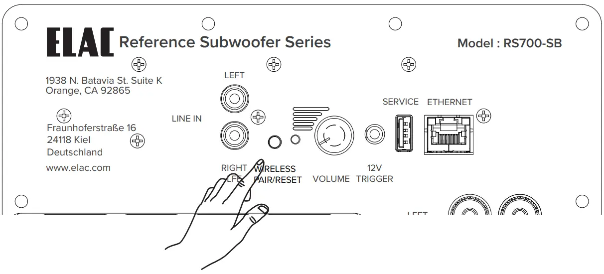 ELAC RS700 Reference Series Subwoofer - Wireless Pairing
