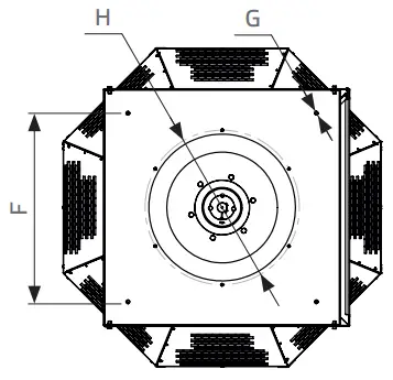 ruck VENTILATOREN DHL 450 Roof fan horizontal with isolating switch - DIMENSIONS 2