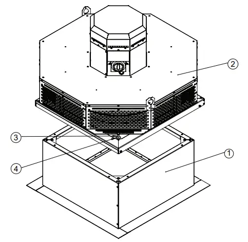 ruck VENTILATOREN DHL 450 Roof fan horizontal with isolating switch - socket