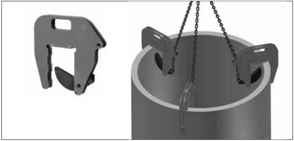 IPCC Vertical lifting & transport of concrete pipe sections & wells