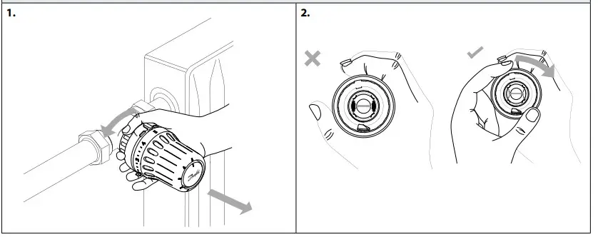 Danfoss React RA Click Thermostatic Sensors - Installation 2