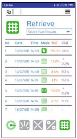 GemmaCert Professional Cannabis Analyzer - Browsing past
