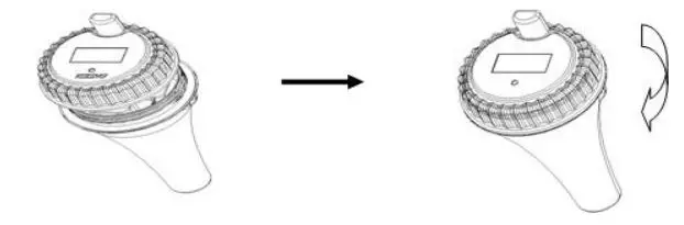 Metoluar WT0124 Professional Wireless Pool Thermometer - Install the waterproof loop, then close and tighten the cover