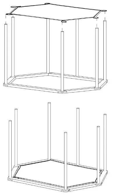 WLO Wood Hexxon Solid Bed Cat House - Fig3