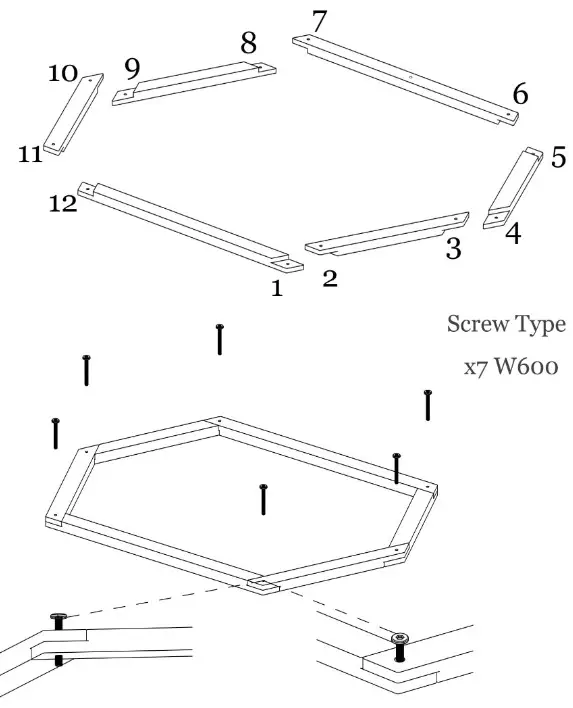 WLO Wood Hexxon Solid Bed Cat House - Fig4