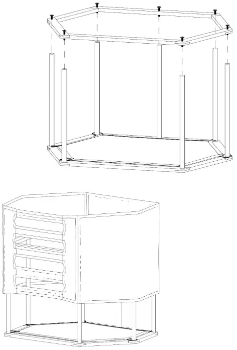 WLO Wood Hexxon Solid Bed Cat House - Fig5