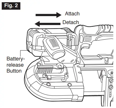 TO ATTACH/DETACH BATTERY PACK (FIG. 2)
