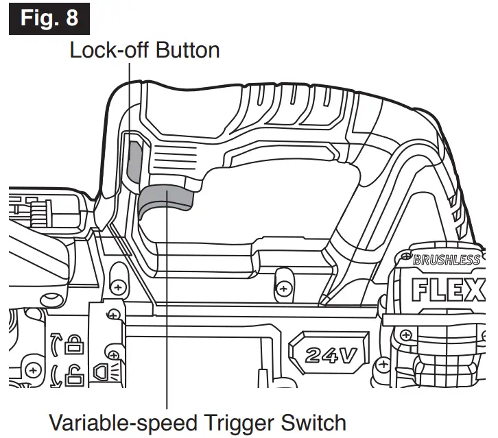 VARIABLE-SPEED TRIGGER SWITCH AND LOCK-OFF BUTTON