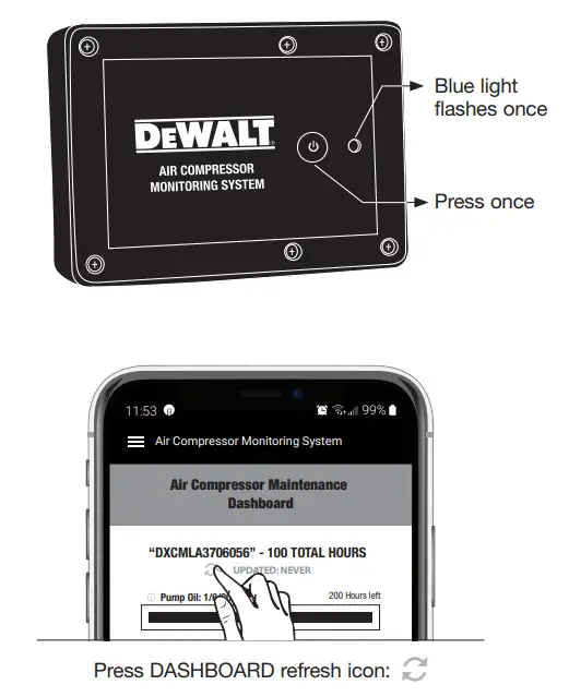 DEWALT DXCMV5048055A Electric Air Compressor - Retrieving