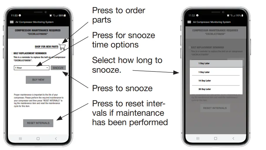 DEWALT DXCMV5048055A Electric Air Compressor - parts