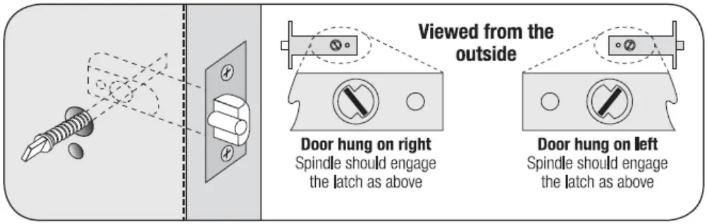 D D Technologies CL155 Mortice Latch Set - SPINDLE