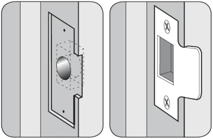 D D Technologies CL155 Mortice Latch Set - STRIKE PLATE