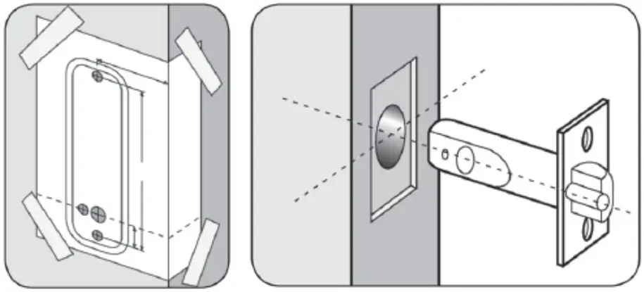 D D Technologies CL155 Mortice Latch Set - TEMPLATE
