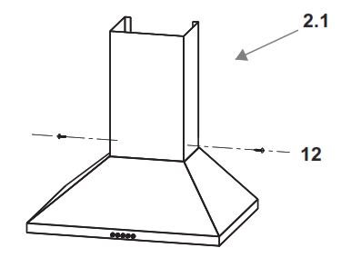 comfee CVP36W4AST Convertible Pyramid Range Hood - Chimney