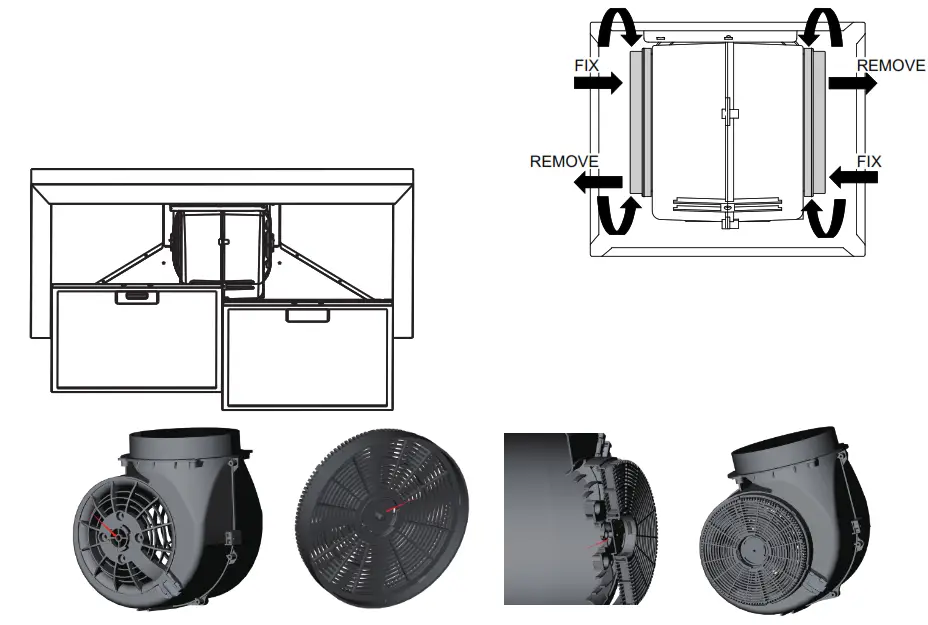 comfee CVP36W4AST Convertible Pyramid Range Hood - FILTER