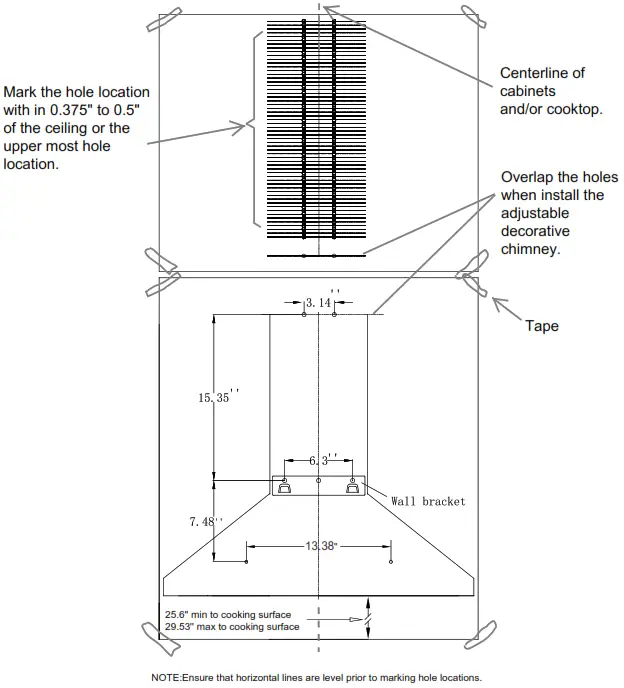 comfee CVP36W4AST Convertible Pyramid Range Hood - location
