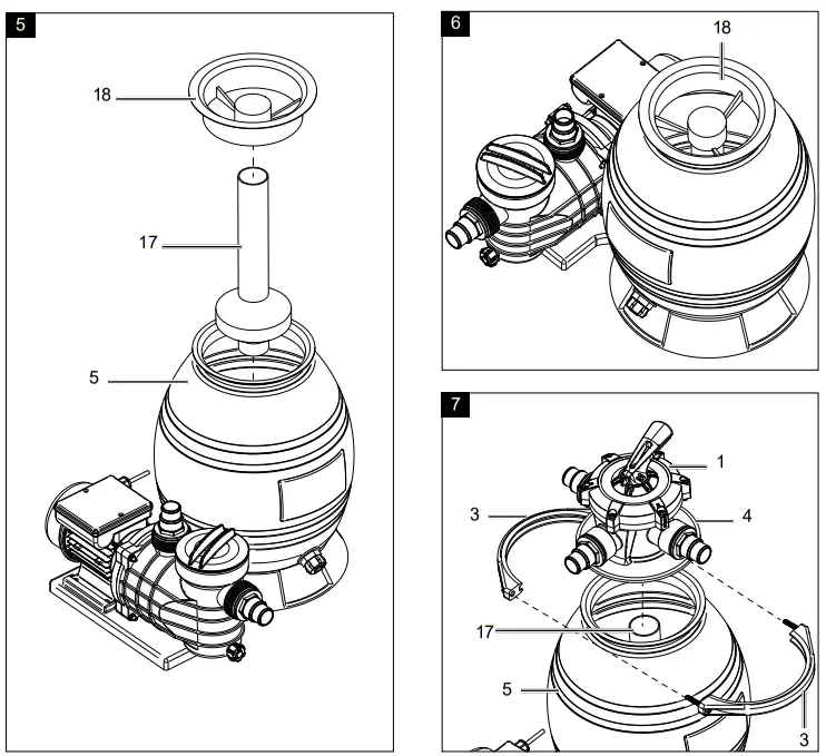 Scheppach PSFA26 Sand Filter System 13 800 l h Sand Filter Pump - Figure 2