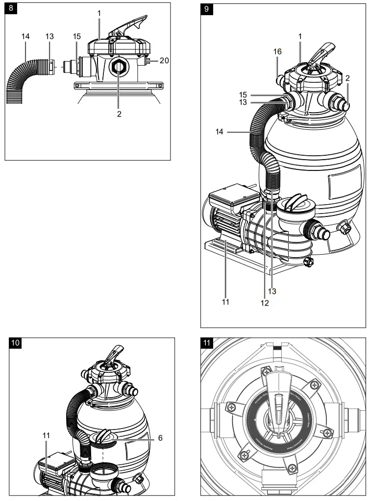 Scheppach PSFA26 Sand Filter System 13 800 l h Sand Filter Pump - Figure 3