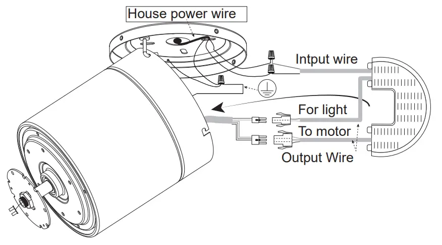 YUHAO 1073L, 1073N Ceiling Fan - Step 2