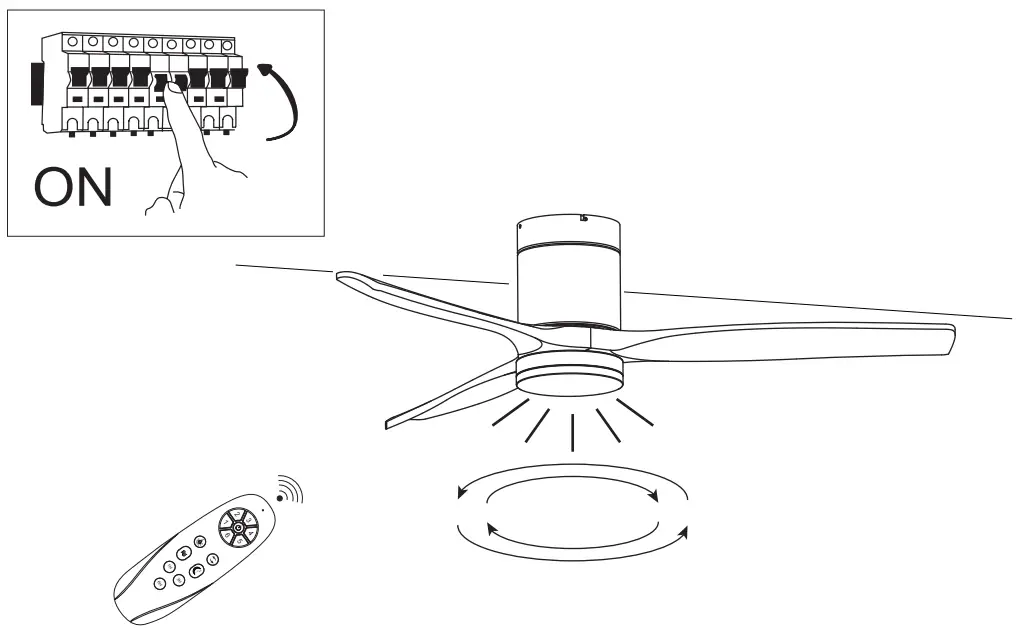 YUHAO 1073L, 1073N Ceiling Fan - ceiling