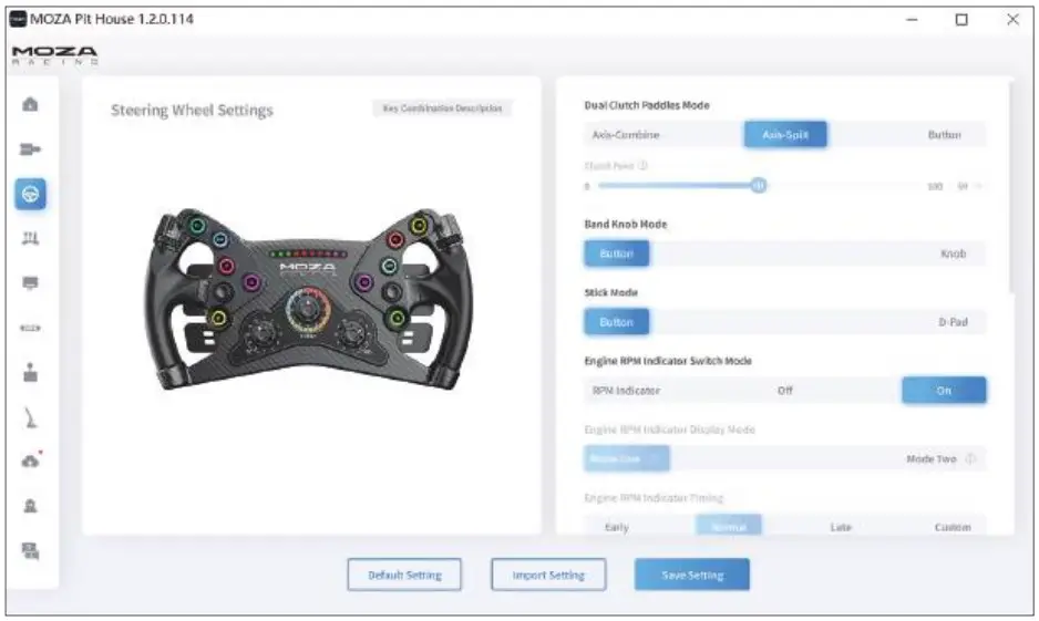 Steering Wheel Configuration