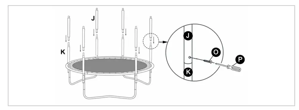 VirtuFit 140 CM Kids Trampoline with Safety Net - bottom