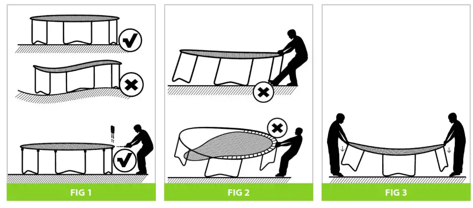 VirtuFit 140 CM Kids Trampoline with Safety Net - warped