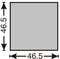 Panel cutout Dimensions