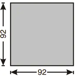 Panel cutout Dimensions
