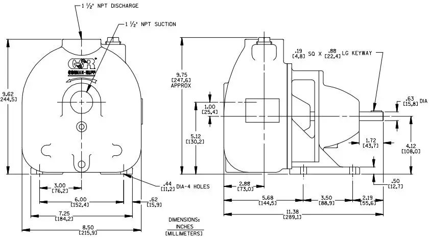 GORMAN-RUPP 80 Series Self Priming Pump-FIG2