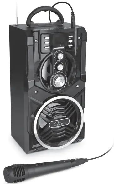 media-tech MT3150 Partybox BT Karaoke Speaker
