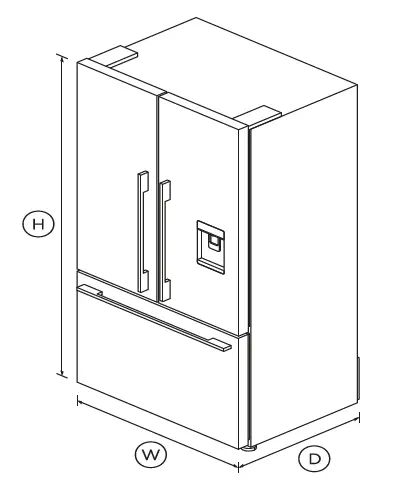 FISHER PAYKEL-RF610ADUSX4-Freestanding-French-Door-Refrigerator-Freezer-90cm-541L-Ice-and-Water-fig- (1)