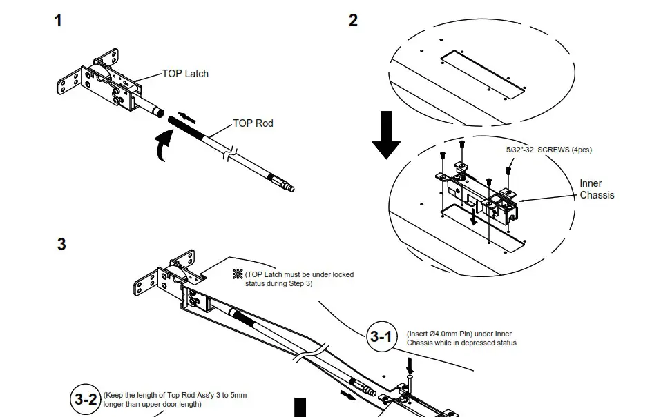 CAL ROYAL N F98CVR Concealed Vertical Rod Exit Device - INSTALL 1