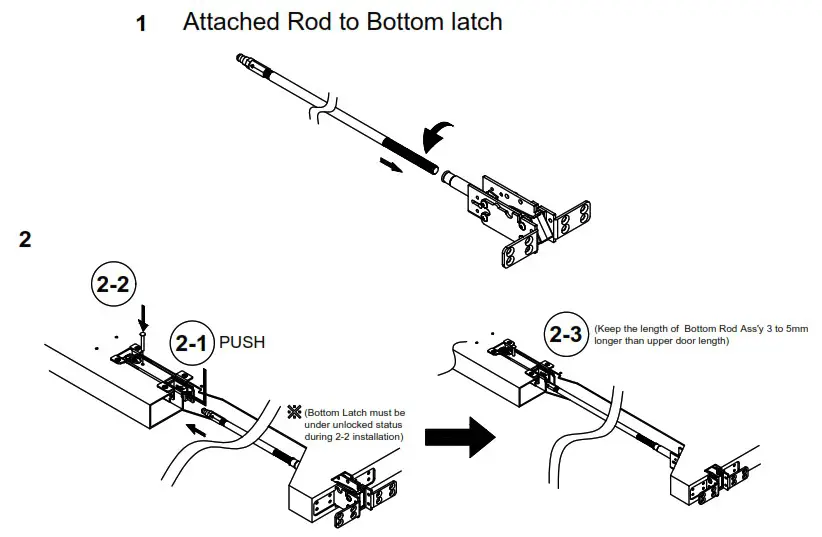 CAL ROYAL N F98CVR Concealed Vertical Rod Exit Device - INSTALL 3