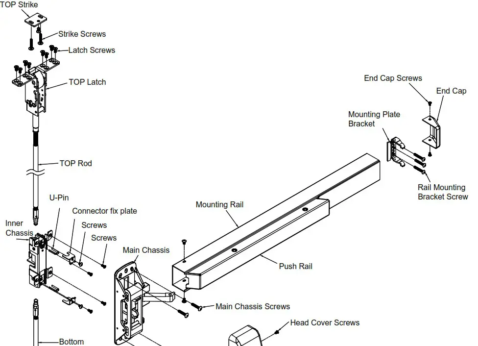 CAL ROYAL N F98CVR Concealed Vertical Rod Exit Device - overview 1