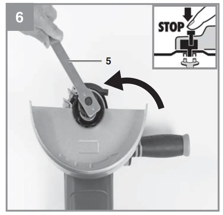 Changing the grinding wheels