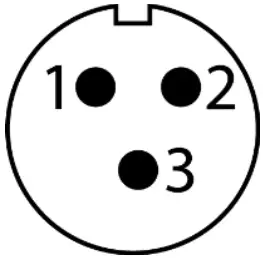 PCE WSAC 50 Anemometer, Wind Speed Alarm Controller - Pin assignment 1