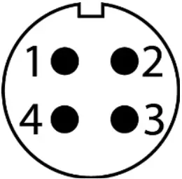 PCE WSAC 50 Anemometer, Wind Speed Alarm Controller - Pin assignment