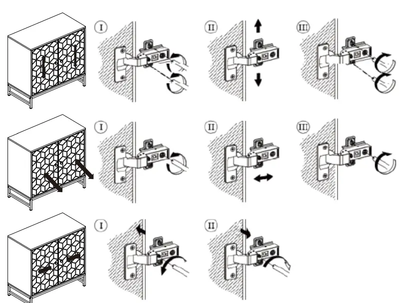 FUFU GAGA LJY KF260072 01 Brown Chest Sideboard - Door frame